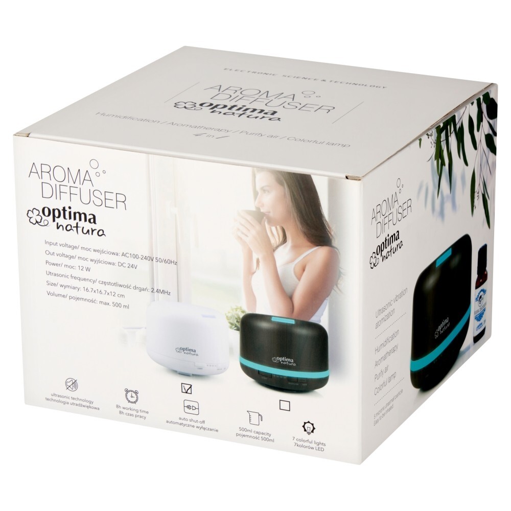 Optima Natura - Dyfuzor ultradźwiękowy do aromaterapii, 1 sztuka