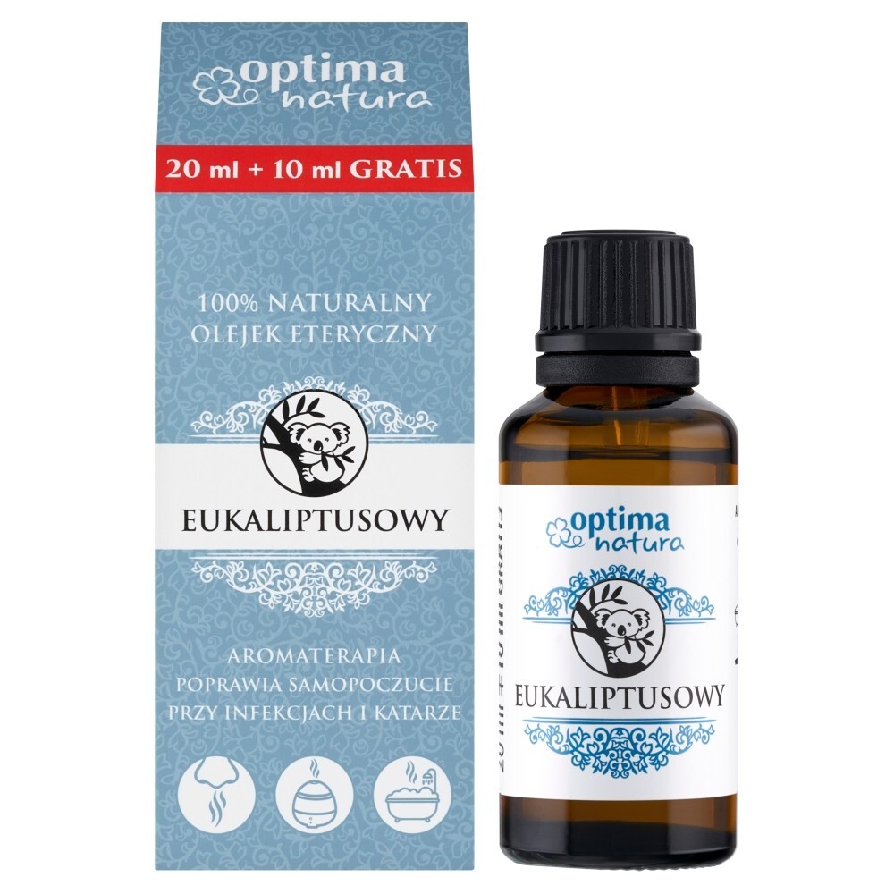 Optima Natura, naturalny olejek eteryczny eukaliptusowy, 30 ml