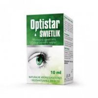 Optistar Świetlik, łagodzące i rozświetlające krople do oczu, 10 ml