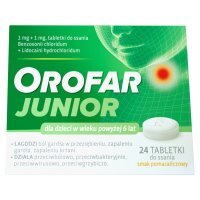Orofar Junior (Orofar Total Action), tabletki do ssania, 24 tabletki