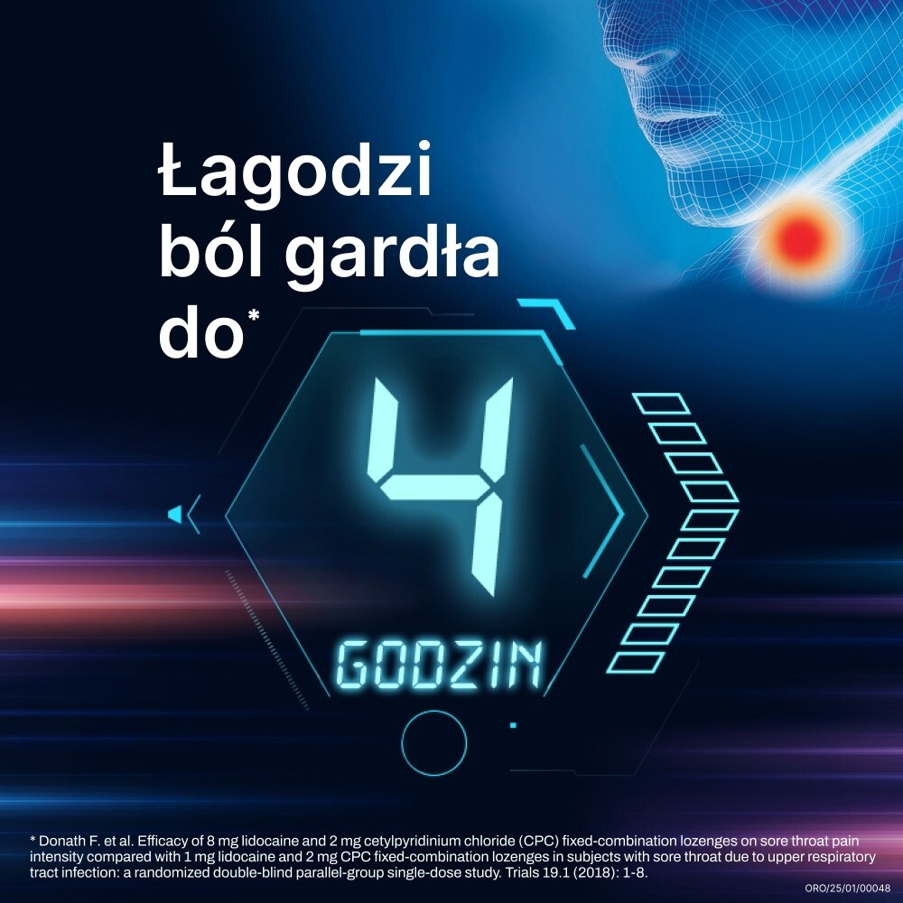 Orofar Max Pastylki twarde smak miętowy 30 sztuk