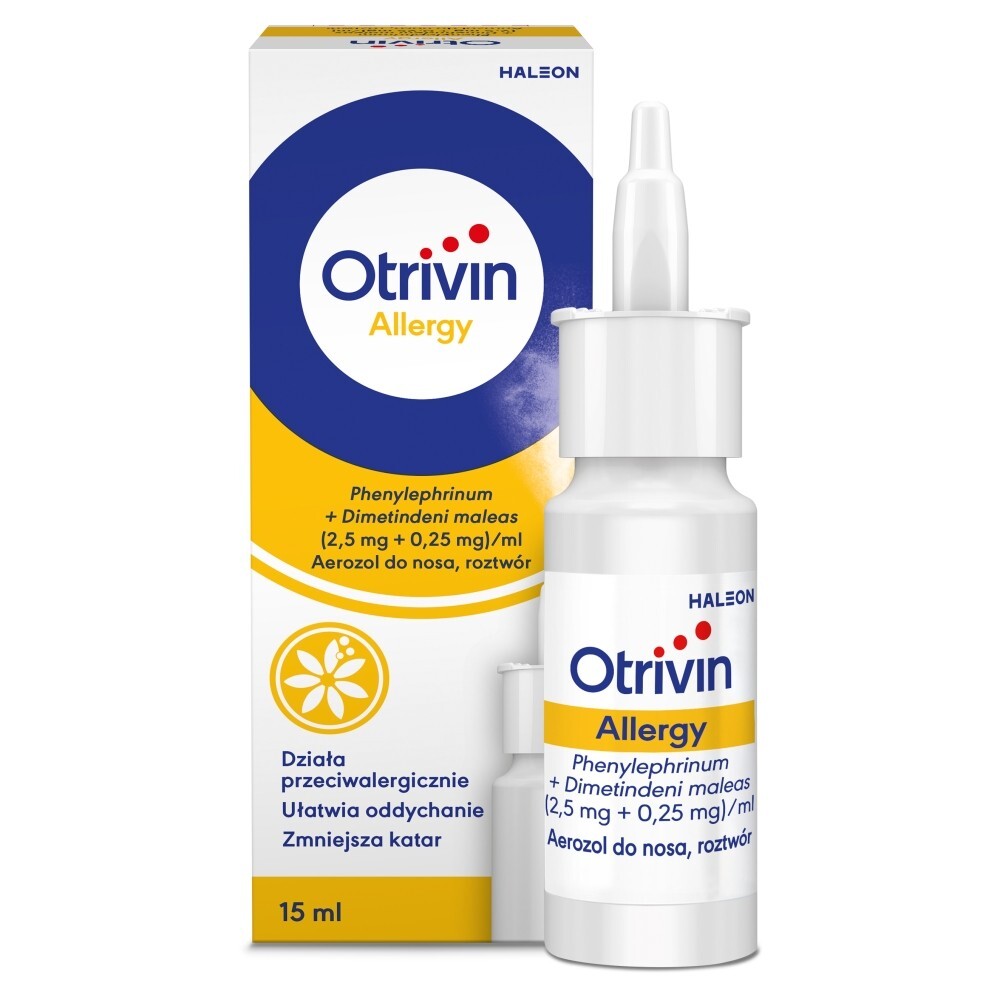 Otrivin Allergy 2,5 mg + 0,25 mg Aerozol do nosa 15 ml