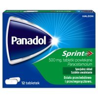 Panadol Sprint, 500 mg, tabletki powlekane, 12 tabletek