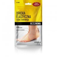 Pani Teresa, Opaska elastyczna stawu skokowego, bezszwowa, kolor: beż, rozmiar: M, 1 sztuka