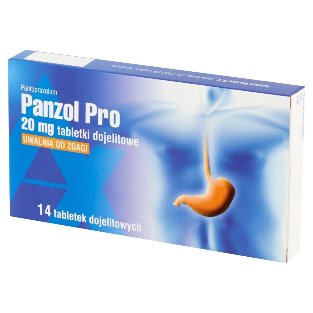 Panzol Pro, 20 mg, tabletki dojelitowe, 14 tabletek