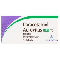 Paracetamol Aurovitas, 500 mg, tabletki, 10 tabletki