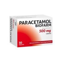 Paracetamol Biofarm, 500 mg, tabletki, 50 tabletek