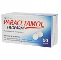 Paracetamol Filofarm, 500 mg, tabletki, 50 tabletek