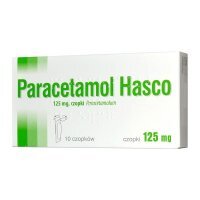 Paracetamol Hasco, 125 mg, czopki, 10 sztuk