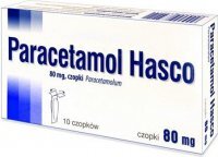 Paracetamol Hasco, 80 mg, czopki, 10 sztuk