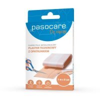 Pasocare Classic Plus, plaster tkaninowy z opatrunkiem, 1 m x 8 cm, 1 sztuka