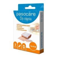 Pasocare Plastry do cięcia, tkaninowe z opatrunkiem o wymiarach 1 m x 6 cm, 1 sztuka