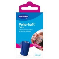 Peha-haft, bandaż samomocujący, elastyczny, niebieski, 8 cm x 4 m, 1 sztuka