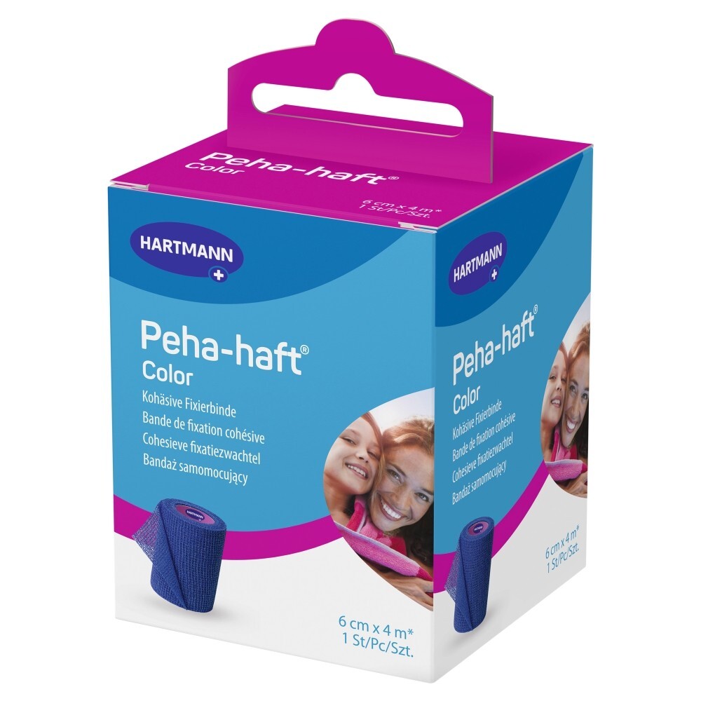 Peha-haft Color, opaska podtrzymująca, 6 cm x 4 m, 1 sztuka