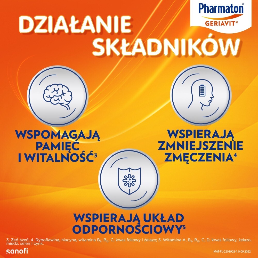 Pharmaton Geriavit, tabletki powlekane, 30 tabletek