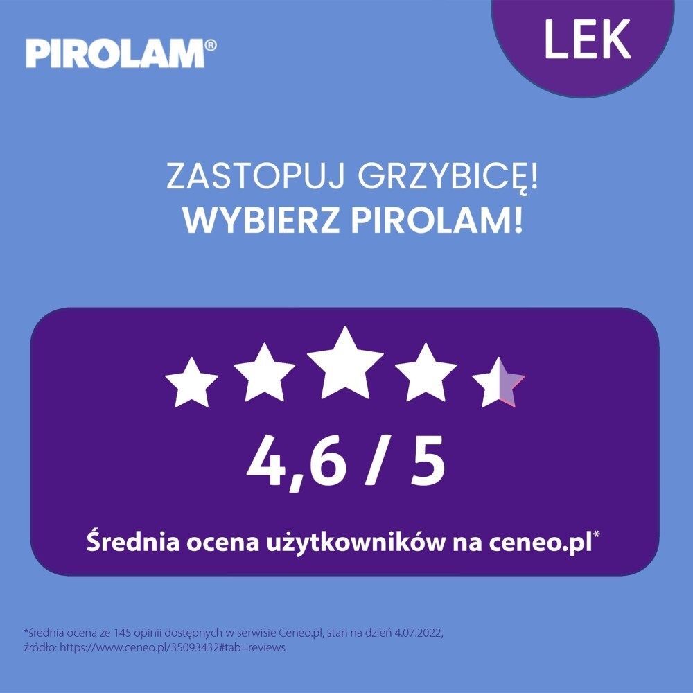 Pirolam, 1%, (10 mg/g), żel, 20 g