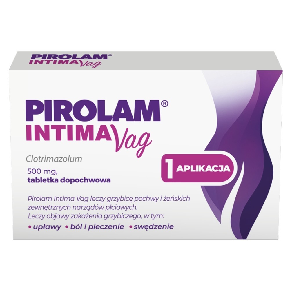 Pirolam Intima Vag, 500 mg, tabletka dopochwowa, 1 tabletka