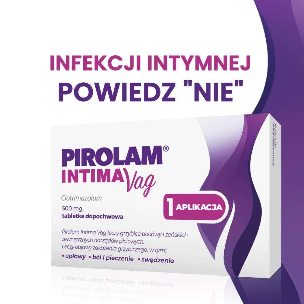Pirolam Intima Vag, 500 mg, tabletka dopochwowa, 1 tabletka