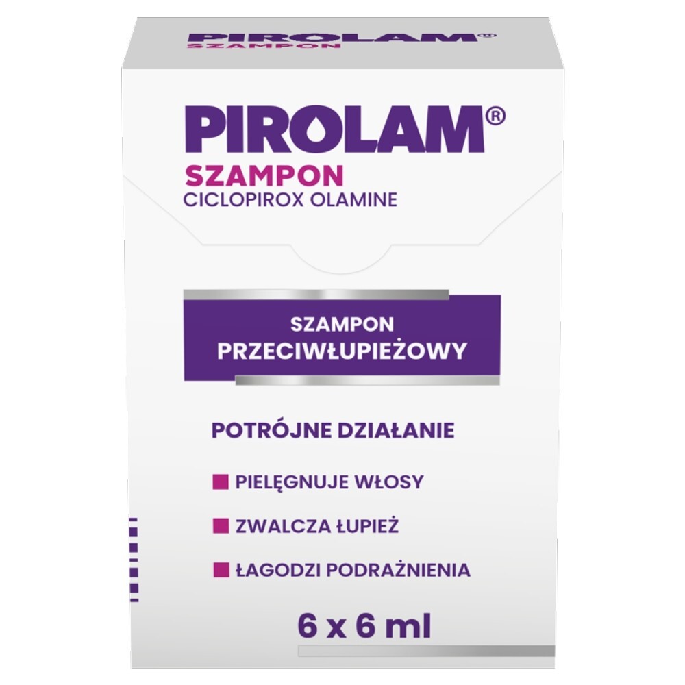 Pirolam, szampon, saszetki, 6 ml, 6 saszetek