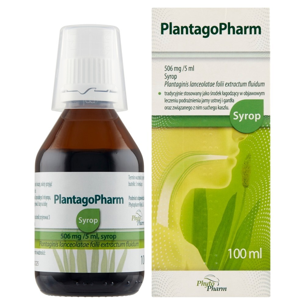 PlantagoPharm, 506 mg/5 ml, syrop, 100 ml