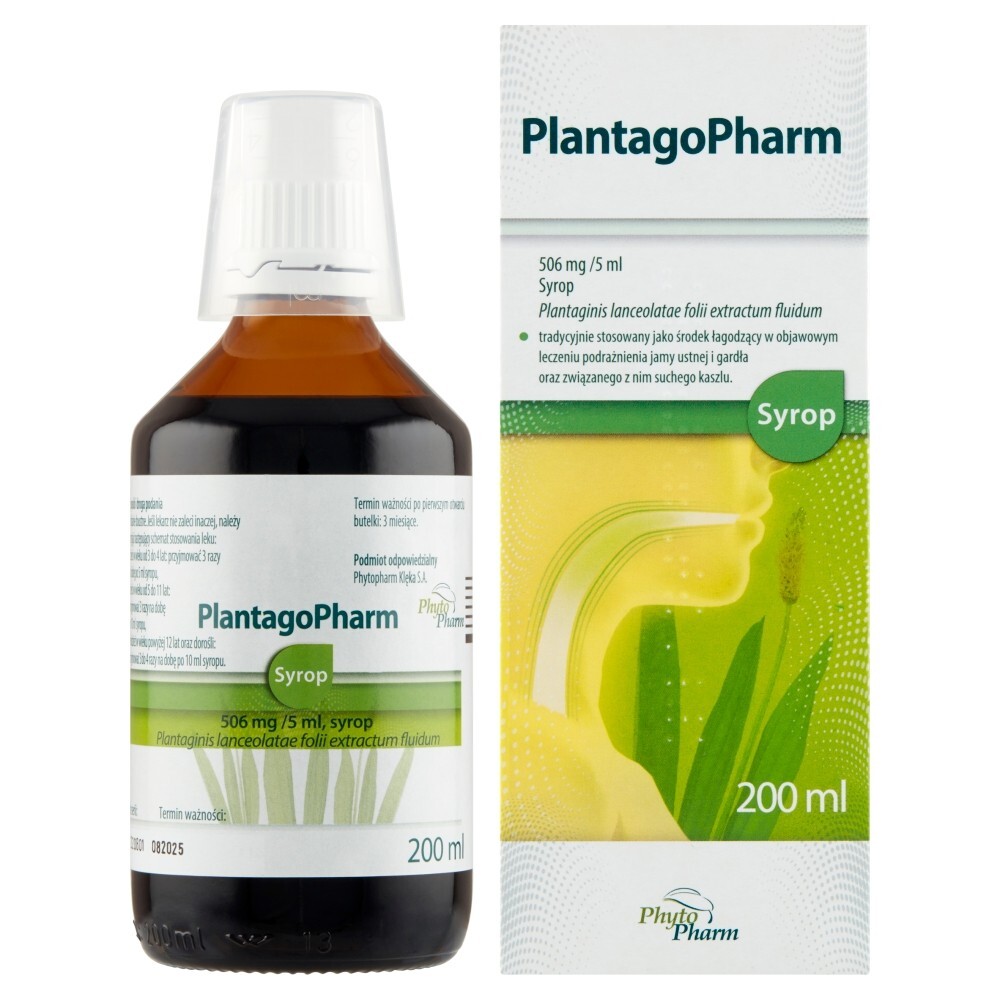 PlantagoPharm, 506 mg/5 ml, syrop, 200 ml