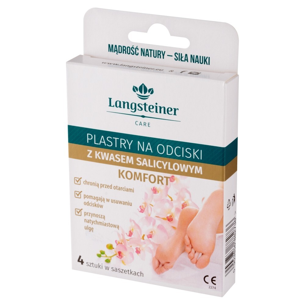 Plastry na odciski z kwasem salicylowym, 4 sztuki