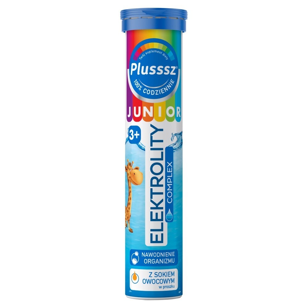 Plusssz Junior Elektrolity Complex, tabletki musujące, 20 tabletek