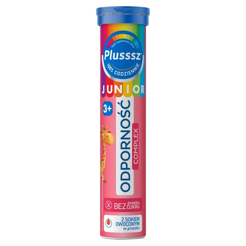 Plusssz Junior Odporność Complex, tabletki musujące, 20 tabletek