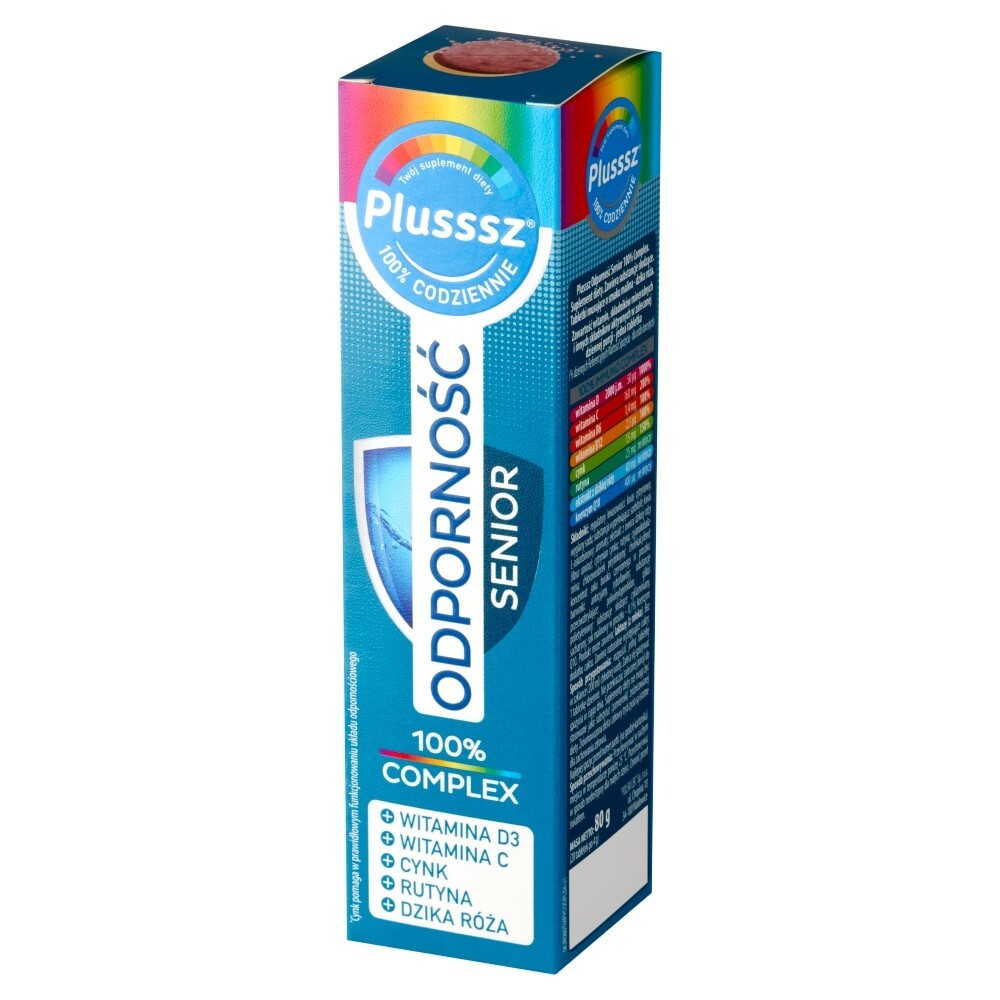 Plusssz Odporność Senior 100% Complex, tabletki musujące, 20 tabletek