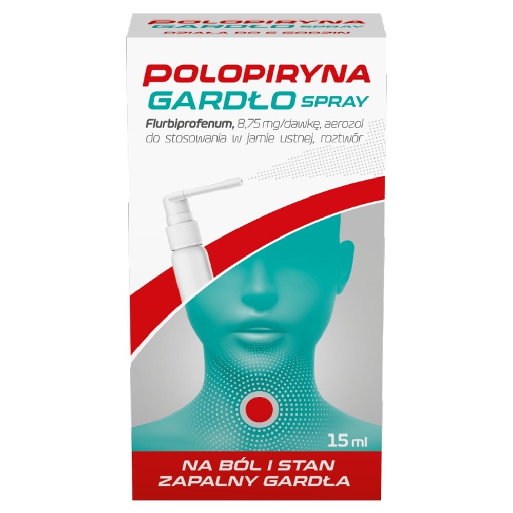 Polopiryna Gardło Spray, aerozol do stosowania w jamie ustnej,15ml