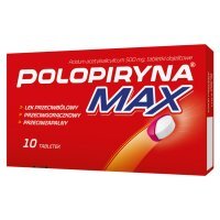 Polopiryna Max, 500 mg, tabletki dojelitowe, 10 tabletek
