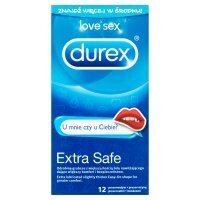 Prezerwatywy Durex Extra Safe U mnie czy u Ciebie?, 12 sztuk