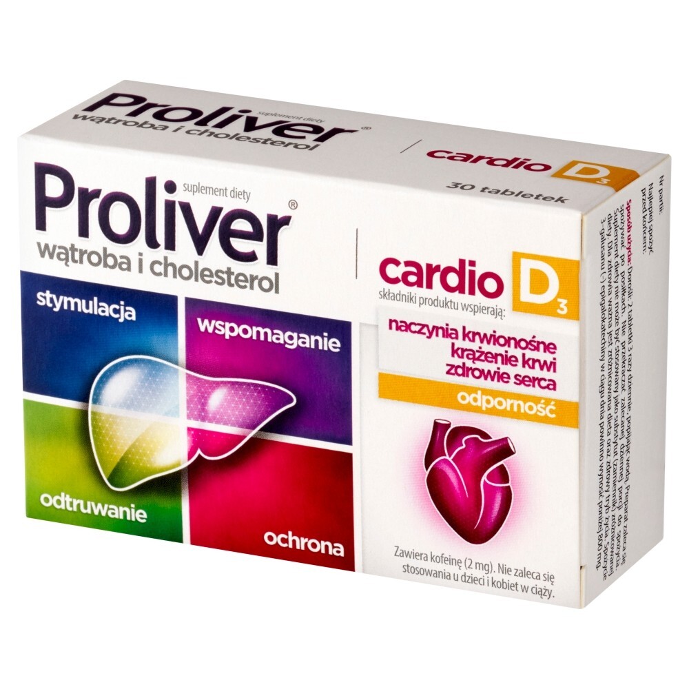Proliver Cardio D3 suplement diety, 30 tabletek