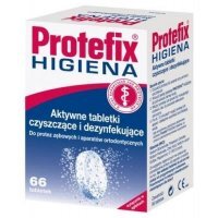 Protefix Higiena, aktywne tabletki czyszczące do protez zębowych i aparatów ortodontycznych, 66 sztuk