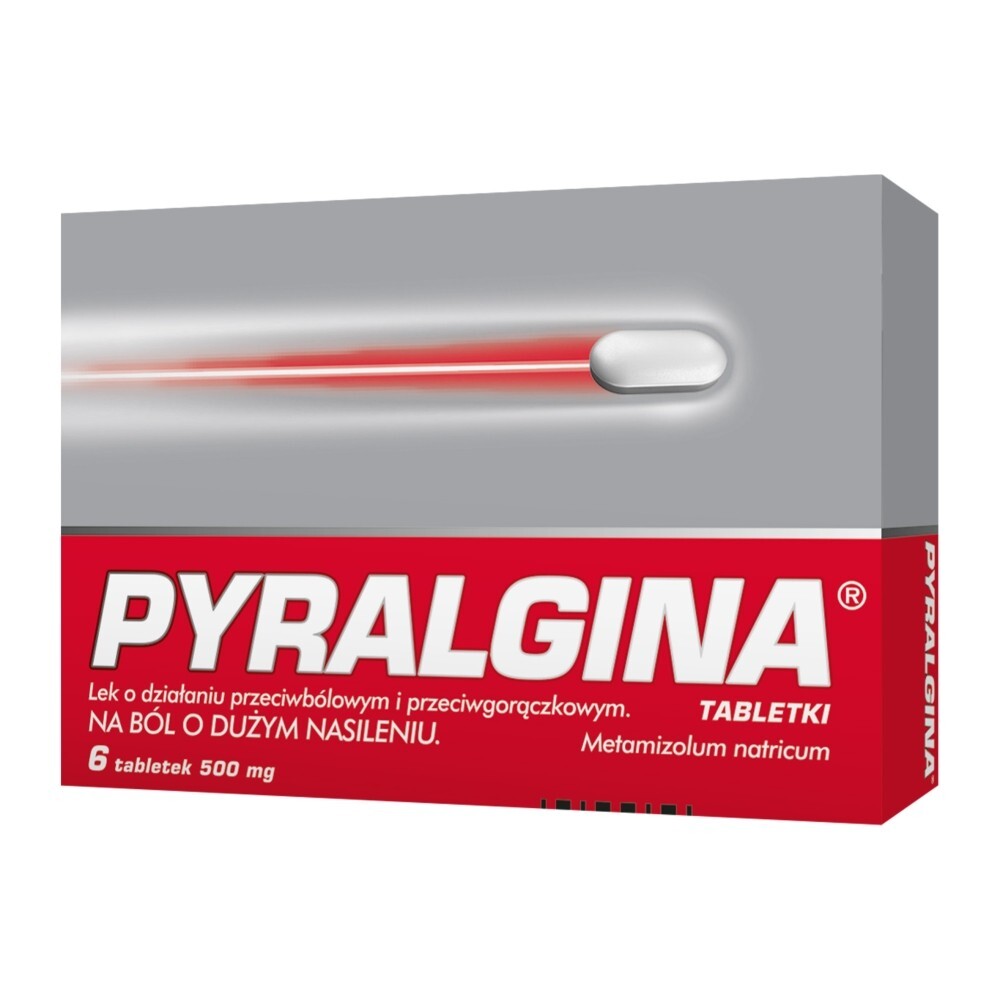 Pyralgina, 500 mg, tabletki, 6 tabletek
