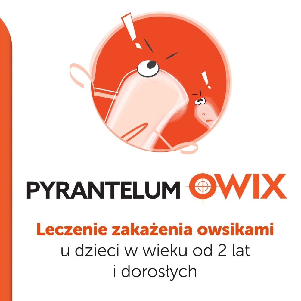 Pyrantelum OWIX, 250 mg / 5 ml, zawiesina doustna, 15 ml