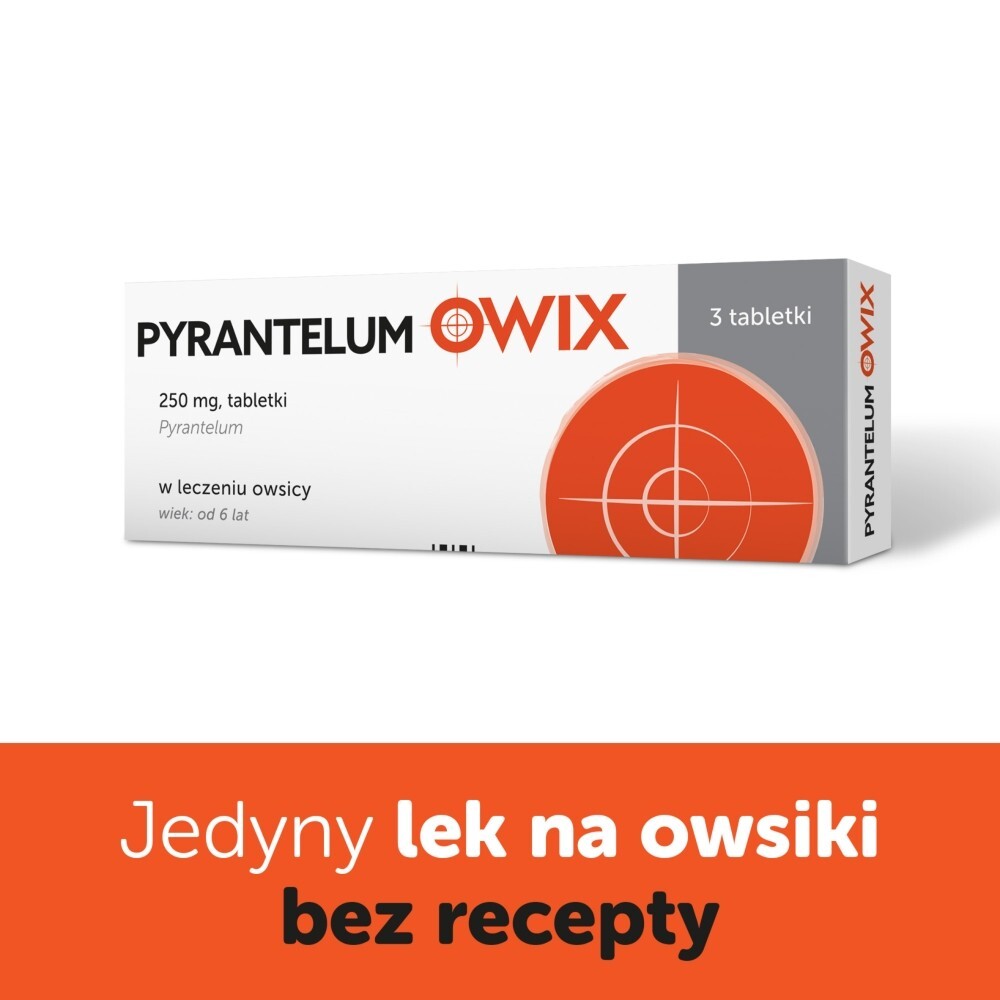 Pyrantelum OWIX, 250 mg, tabletki, 3 tabletki