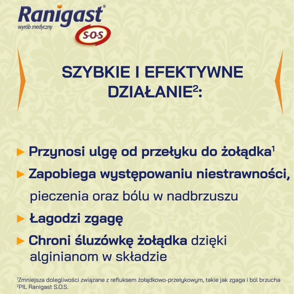 Ranigast S-O-S, tabletki do ssania, 24 tabletki