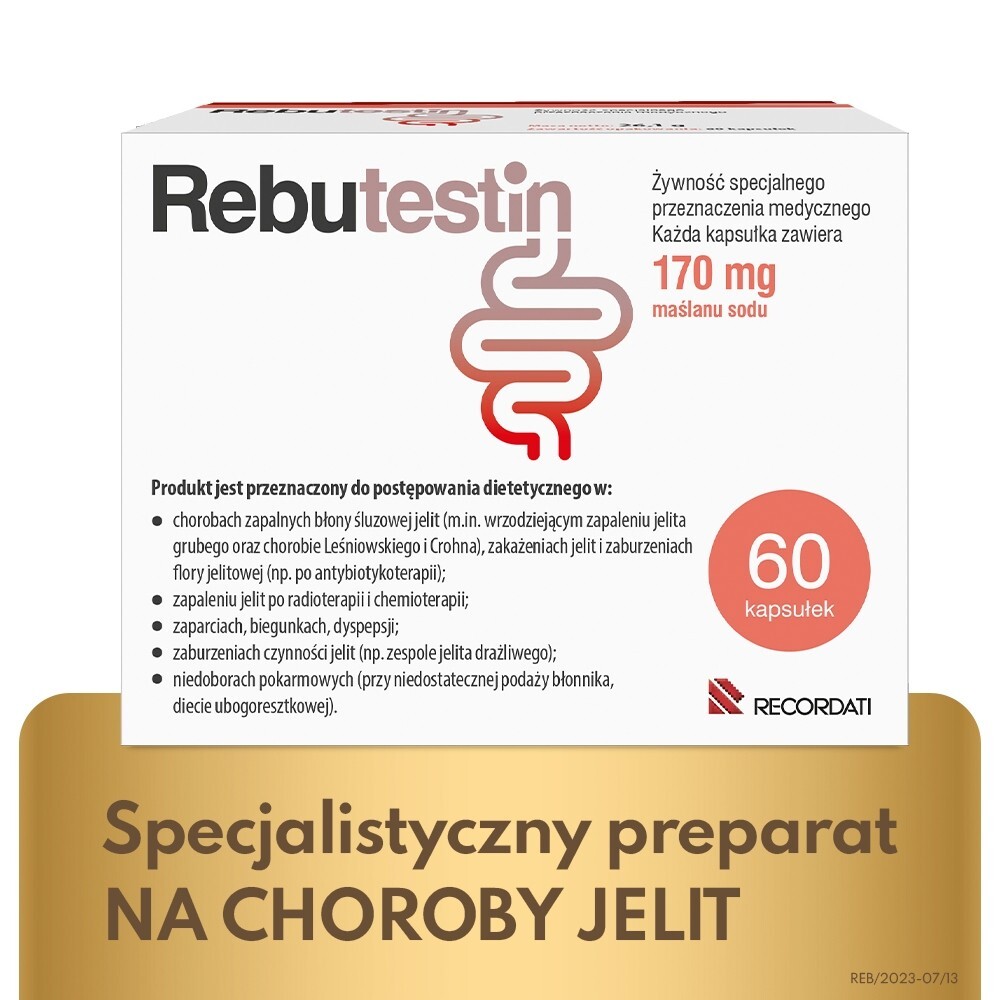 Rebutestin, 170 mg maślanu sodu, kapsułki, 60 kapsułek