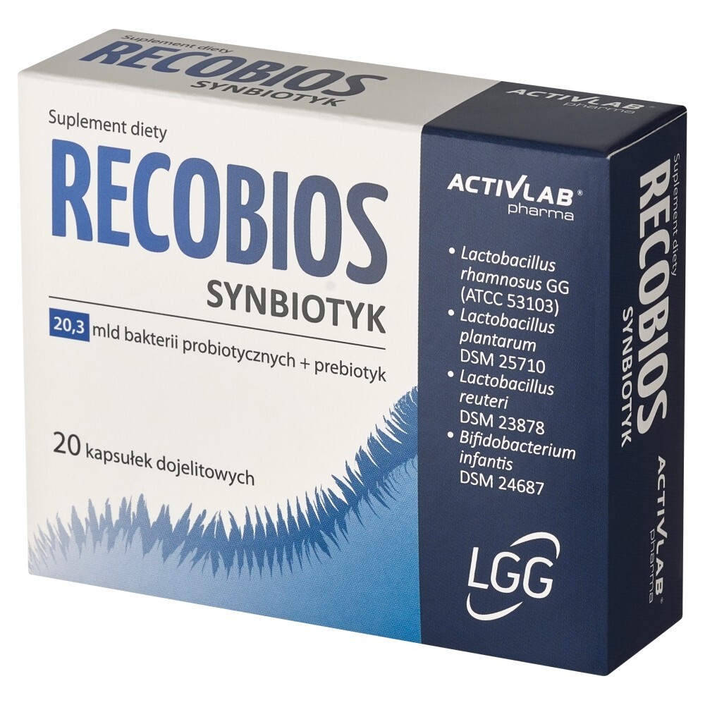 Recobios Synbiotyk, 20 kapsułek dojelitowych