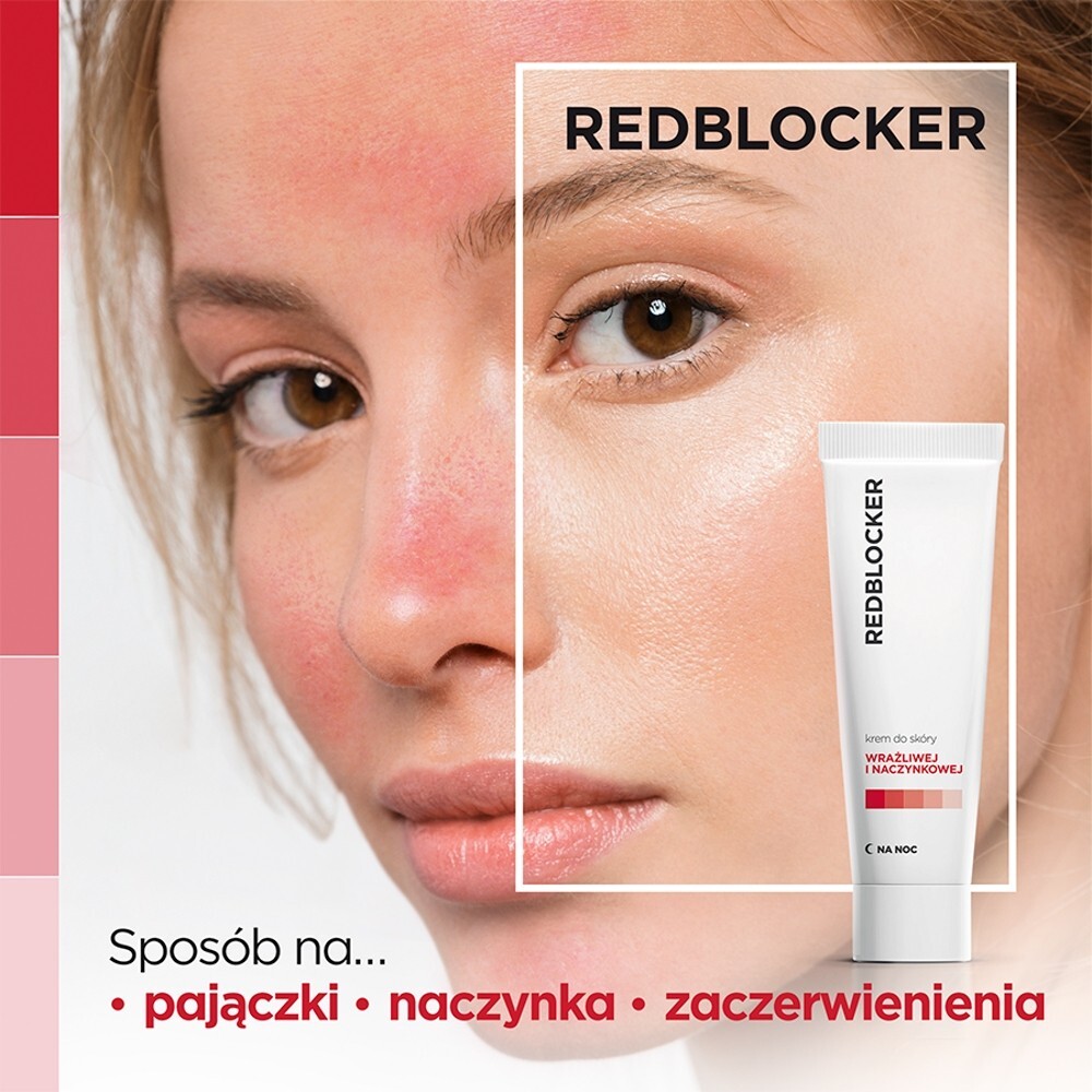 RedBlocker Krem na noc do skóry wrażliwej i naczynkowej, 50 ml