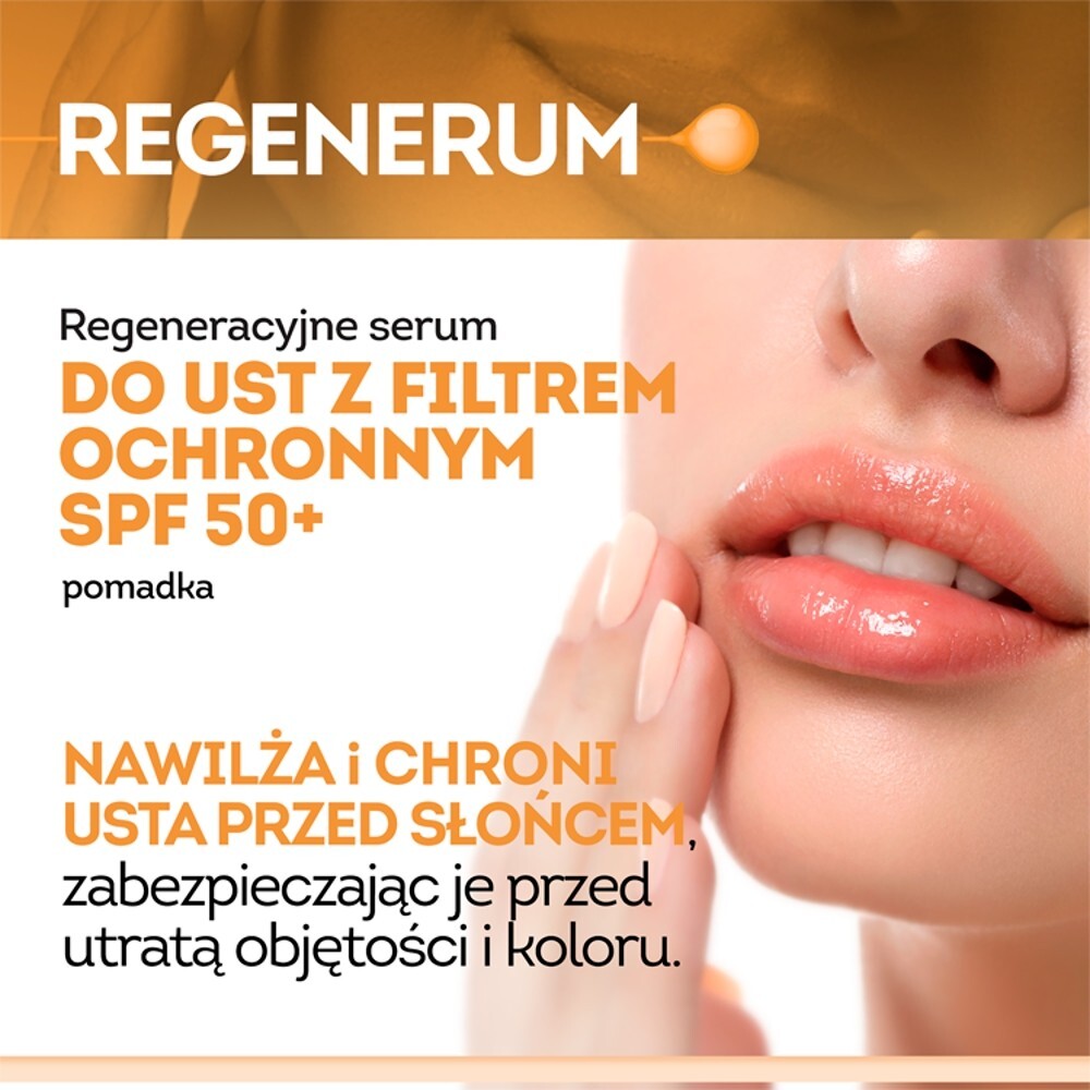Regenerum, regeneracyjne serum do ust SPF50+, sztyft, 1 sztuka