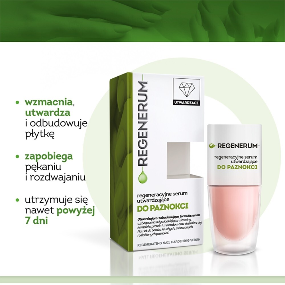Regenerum, regeneracyjne serum utwardzające do paznokci, 8 ml