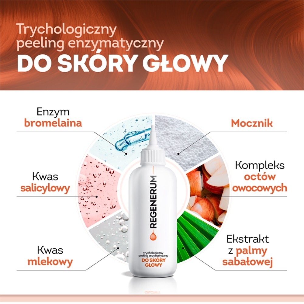Regenerum, trychologiczny peeling enzymatyczny do skóry głowy, 110 ml