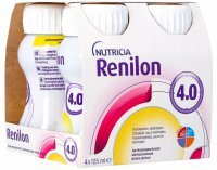 Renilon 4.0, 125 ml, płyn odżywczy, smak morelowy, 4 sztuki