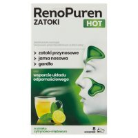 RenoPuren Zatoki Hot, proszek, smak cytrynowo-miętowy, 8 saszetek