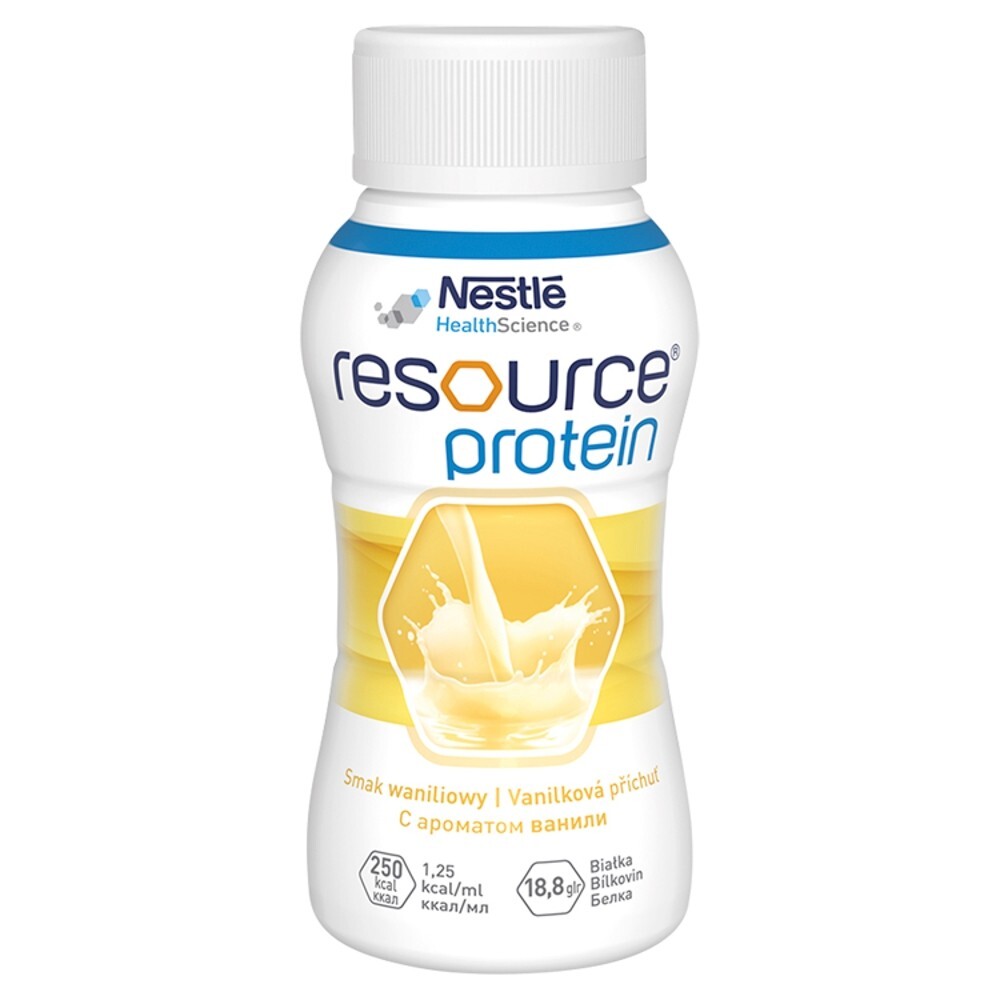 Resource Protein, płyn, o smaku waniliowym, 200 ml, 4 sztuki
