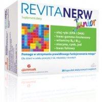 Revitanerw Junior, dla dzieci powyżej 3 lat i dorosłych, 30 kapsułek miękkich