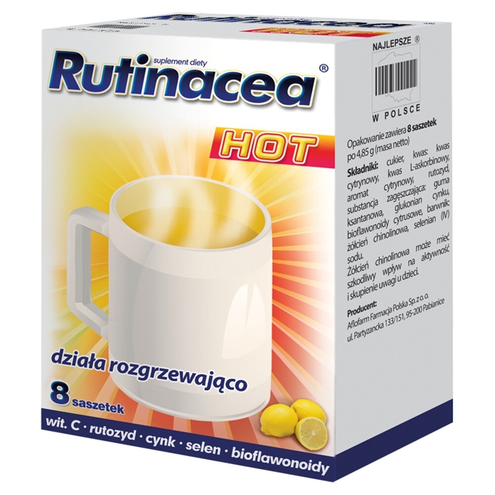 Rutinacea Hot 8 saszetek, smak cytrynowy
