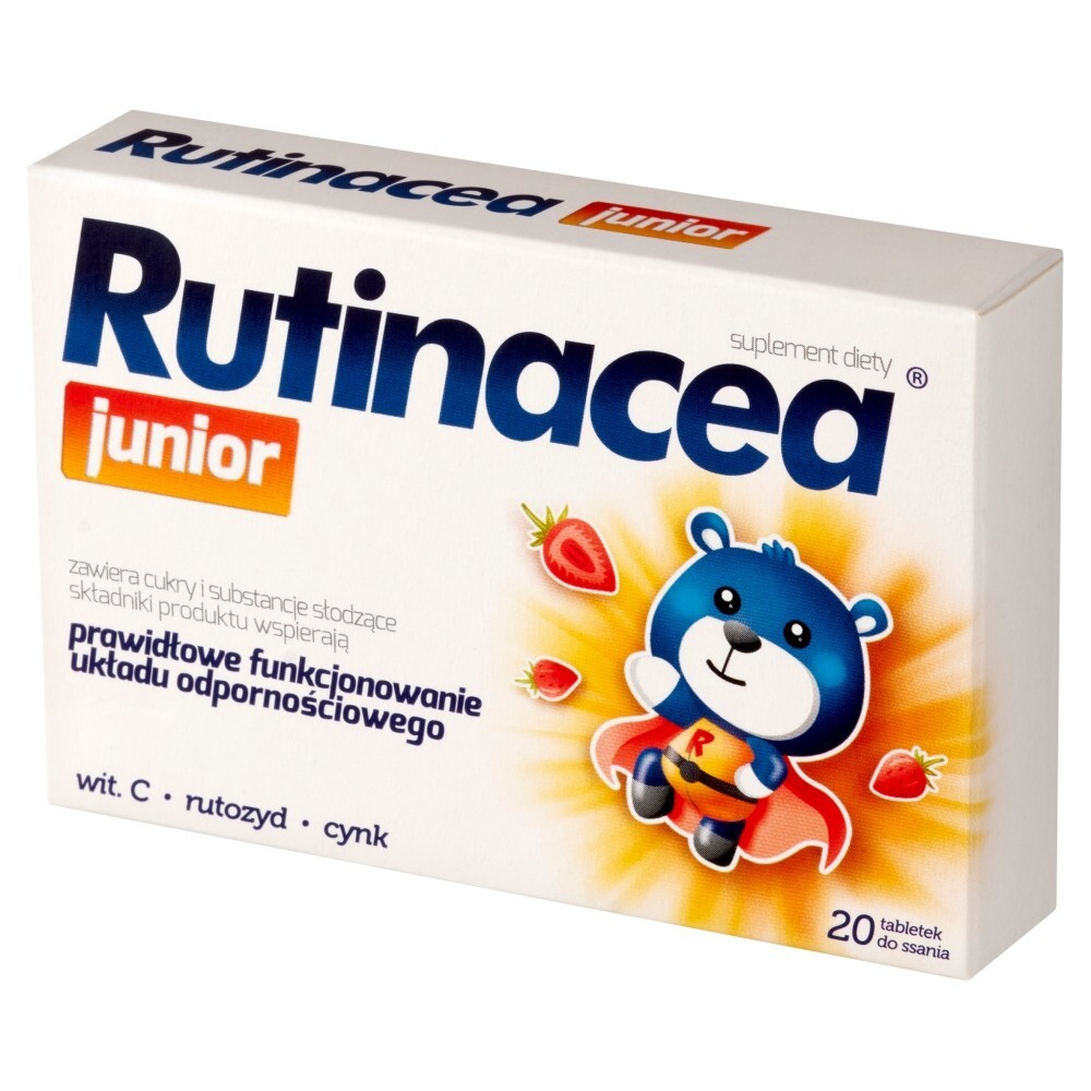 Rutinacea junior Suplement diety smak owocowy 20 sztuk